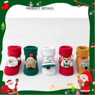 PEF-Baby Christmas Fuzzy Socks Slipper Winter Warm Xmas Crew Socks