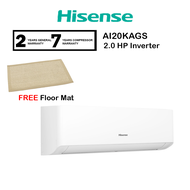 (SAVE 4.0) Hisense Air Cond AI20KAGS 2.0HP Inverter Air Conditioner 2HP R32 (FREE FLOOR MAT)