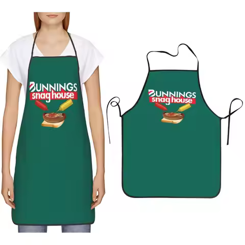 Bunnings Snaghouse Aprons Chef Cooking Baking Tablier Bib Kitchen Cleaning Pinafore for Women Men Pa
