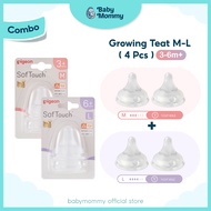 🇲🇾 Ready Stock 2PCS/PACK 100% Original Pigeon SofTouch™ Wide-Neck Teat Pigeon Teat Nipple Pigeon Bab