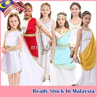 Greek Roman Princess Goddess Venus Athena Costume Kids Halloween Dress up Costume