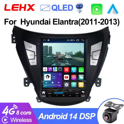 LEHX 2 Din Android 14 Car Radio Multimedia Stereo For Hyundai Elantra Avante I35 2011-2013 GPS 4G Ca