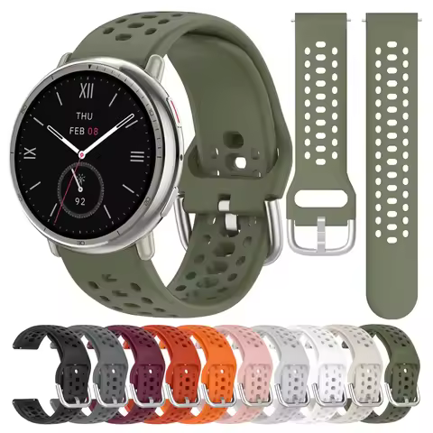 20mm Hollow Bracelet for Amazfit Active 2 Band Sport Silicone Correa Wristband for Amazfit Active St