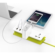 K-century Travel Power Strip Surge Protector with 2 Outlets 4 USB Output 5V 4.2A Output Power Strip 