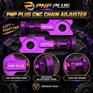 PNP PLUS CNC Chain Adjuster for LC135 V8 Wave EX5 Dream Motorcycle Chain Adjustment Left Right Pair