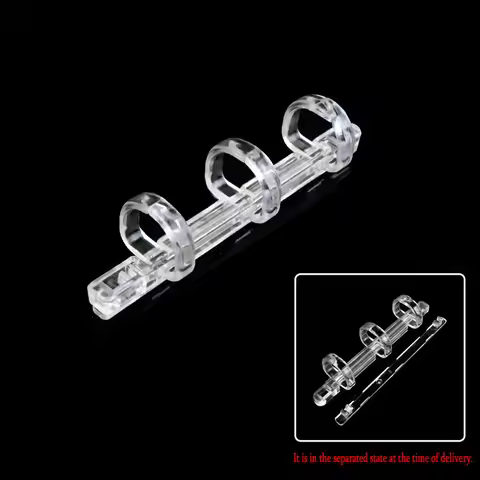 2pcs 3 Hole Handbook Loose-leaf Ring Clamp A5 Scissors Clamp Plastic Coil Binder Office Supplies Loo
