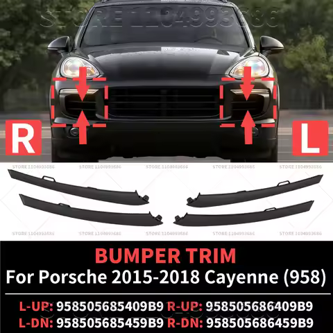 For Porsche 2015 2016 2017 2018 Cayenne (958) Front Bumper Trim OEM 958505685409B9 958505686409B9 95