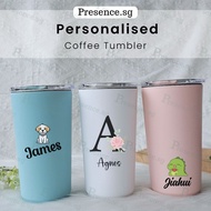 Personalised Coffee Tumbler 460ml 560ml | Customised Stainless Steel Tumbler with Lids