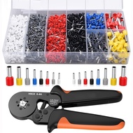 Ferrule Crimping Tool Kit with 400/1250/1900/2120pcs Wire Connectors,Self-adjustable Ratchet Wire Cr