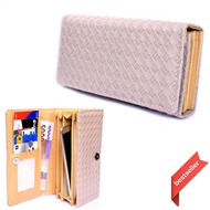 M Series Flip card Woven Leather Coin Purse