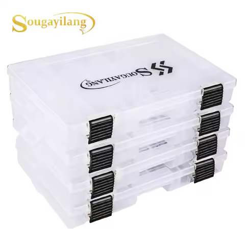 Sougayilang Fishing Tool Box 1/2/4pcs 3600 3700 Plastic Bait Storage Box Portable Fishing Tackle Sui