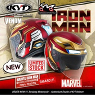 KYT Marvel IRON MAN Helmet VENOM Open Face Double Visor Topi Keledar