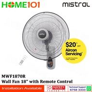 Mistral Wall Fan 18" with Remote Control MWF1870R | MWF 1870R