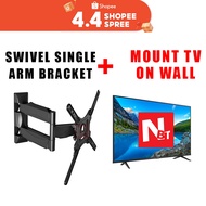 Include install Swivel TV bracket left right tilt with installation package universal 32 inch 55 inch swivel single arm