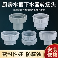 Kitchen Sink Sewer Pipe Joint Inner Thread 45mm to 58mm Male Thread Variable Diameter 30/32mm Inner 