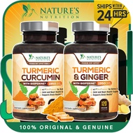 Nature's Nutrition Turmeric Curcumin  | Turmeric Curcumin & Ginger with BioPerine 95% Curcuminoids 1