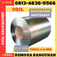 Coil Galvalum 1219 mm (0.25) Anti Karat (Free Ongkir Jabodetabek)