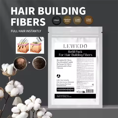 100g Hair Building Fibers Powder 4 Color Keratin Hair Fiber Refill Thickening Spray Instant Regrowth