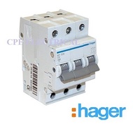 HAGER MY SERIES 6A 10A 16A 20A 32A 40A 63A 3 Pole MCB 4.5KA