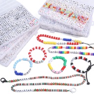 28 Grid Letter Beads Number Beads Love Beads Set Box Flat Round Beads Square Bead Set Box DIY Acryli