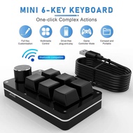 Bluetooth Wireless/USB 12 Key 2 Knob Mechanical Keyboard Gaming Keyboard Shortcut Programmable Keypa