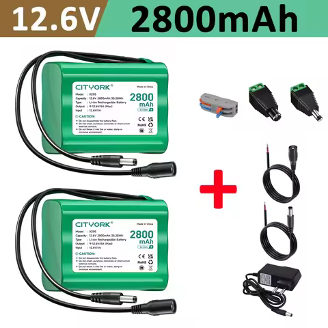 New 12.6V Rechargeable Battery Pack with intelligent protection board 2.8Ah Lithium 12.6V Battery Pa