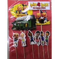 Upin  ipin Cake topper stick topper
