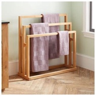 SOLID WOOD Towel Hanger/ Towel Rack/ Clothes Drying Rack/ Clothes Hanger/ Rak Penyidai Baju Tuala SE