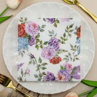 20pcs Disposable Flower Party Napkin Paper Serviettes 33x33cm Happy Birthday Tableware Party Supplie