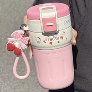 FQUAN | Insulated Stainless Steel Dual Lid Straws Cup Portable