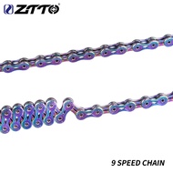 ZTTO 9 Speed MTB Road Bike Chain 9s Colorful 9speed Bicycle Durable Missing link Rainbow Chains EL S