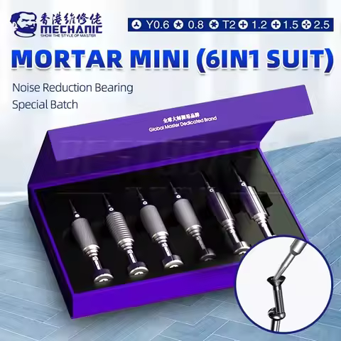 MECHANIC IShell MAX 6in1 Screwdriver Set T2 Y0.6 Pentalobe 0.8mm Torx T2 Y0.6 for iPhone Disassembly