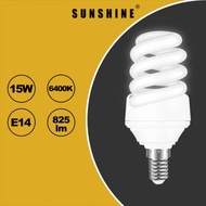 陽光 - 慳電膽(螺旋型燈膽) - 15W / E14細螺頭 / 白光6400K #緊湊型螢光燈 #節能燈膽 #節能燈泡 (S03D15E14D)