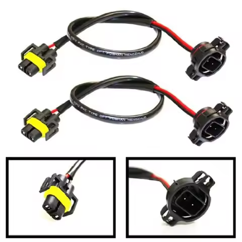 Set of 2 - H11 (or H8/880/881) to PSX24W 5202 (H16) Wiring Pigtail Conversion Harness Connector Wire