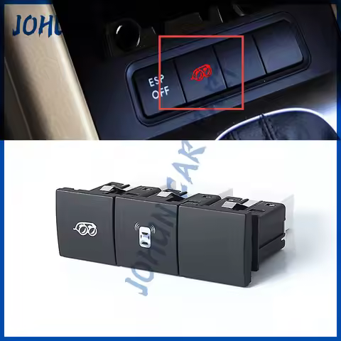 1PC Car Red LED DRL Light Packing Radar Power On Off Camera Switch Button For Volkswagen Golf 6 Jett