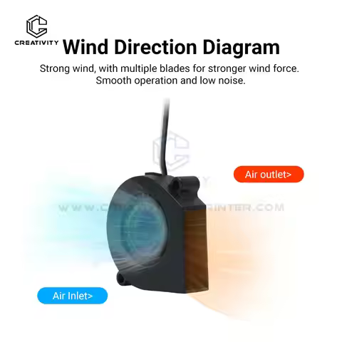Bamboo 5015 Blower Cooling Fan for Bambu Lab X1 X1C P1P P1S 24V High Speed Powerful Wind Low Noise R