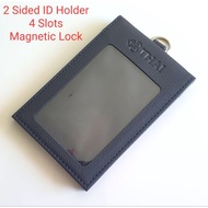 2 Sided Card Holder THAI Airways 4 Slots PU Leather Magnetic Lock