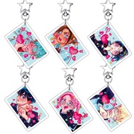 Anime Keychain Alien Stage Mica Acrylic Figure Mizi Sua Till Ivan Hyuna Luka Decorative Model Bookba
