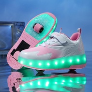 Charging Heelys shoes for kids, two-wheel skating shoes, sparkle, with rollers blades