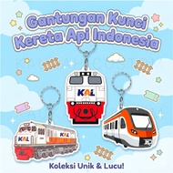 GANTUNGAN Acrylic Keychain Indonesian Train Toy Locomotive Train Carriage