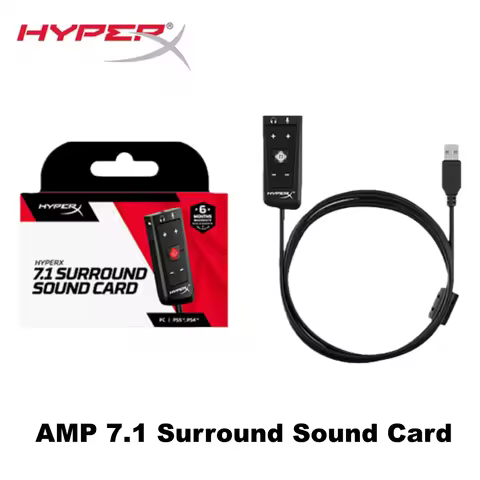 Original HyperX USB AMP 7.1 Surround Sound Card Wired Control Game Sound Card for HyperX Cloud II Ga