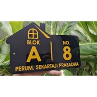 Acrylic House Number Board 28 x 18 cm | Custom HOUSE NUMBERS