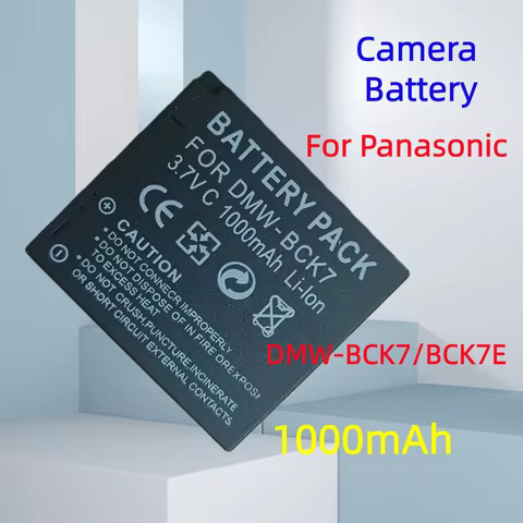 1000mAh DMW-BCK7 DMW BCK7E Camera Battery or Charger For Panasonic Camera DMC FP5 FP7 FH2 FH5 FH24 F