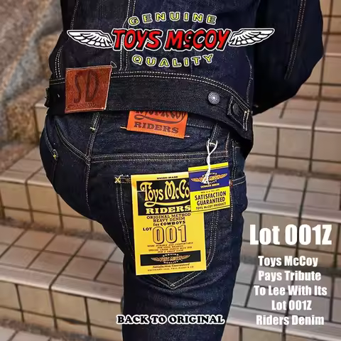 TOYS McCOY Lot 001Z pays tribute to LXX (taxi driver) left twill retro red ear jeans!
