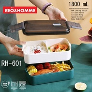 Korean Aesthetic 2-Tier Plastic Lunchbox 1800 ML R&H - 601