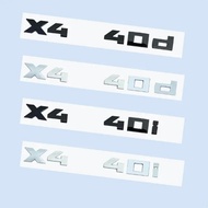 Chrome Black 3D Numbers M X4M40i X4M40d X4M50d X4 M40d M40i ABS Emblem for BMW X4 Series F26 G02 Car