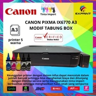 Terlaris! Printer Canon A3 IX6770+Infus Tabung Bening dengan Tinta
