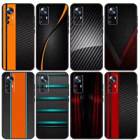 Car Carbon Fibre Pattern Case For POCO F5 X5 X3 Pro F4 X4 F3 C65 Cover For Xiaomi 13T Pro 11T 12T 14