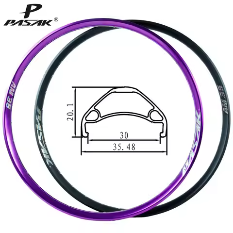 Mtb Bicycle Rim 26 27.5 29er Aluminum Alloy Rivet Rims Width 35mm 32 Holes Schrader Valve For XC AM 