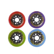 Roller Skate Accessories Wheel Skates PU Rubber Wheel Inline Roller Skates Brake Wheel High Elastic 